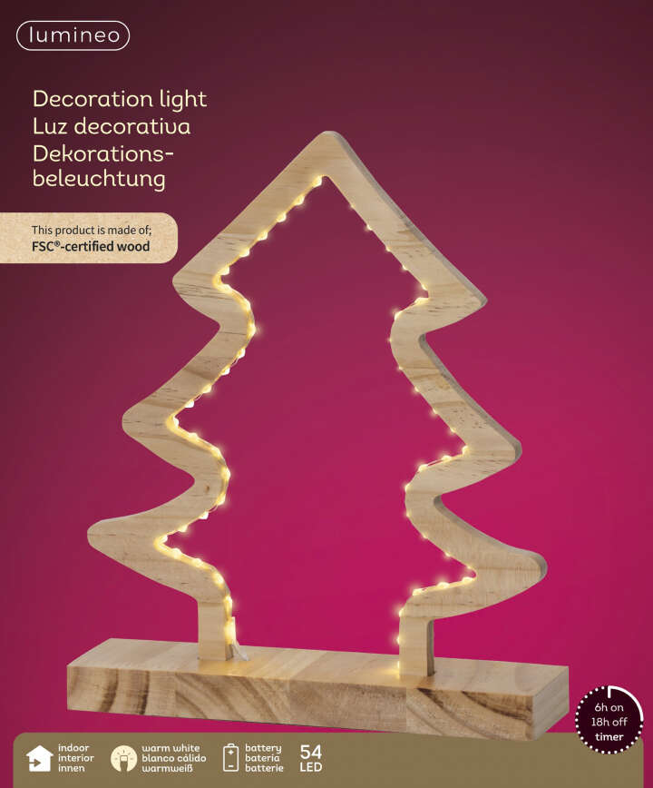 LUMINEO LED Baum Holz